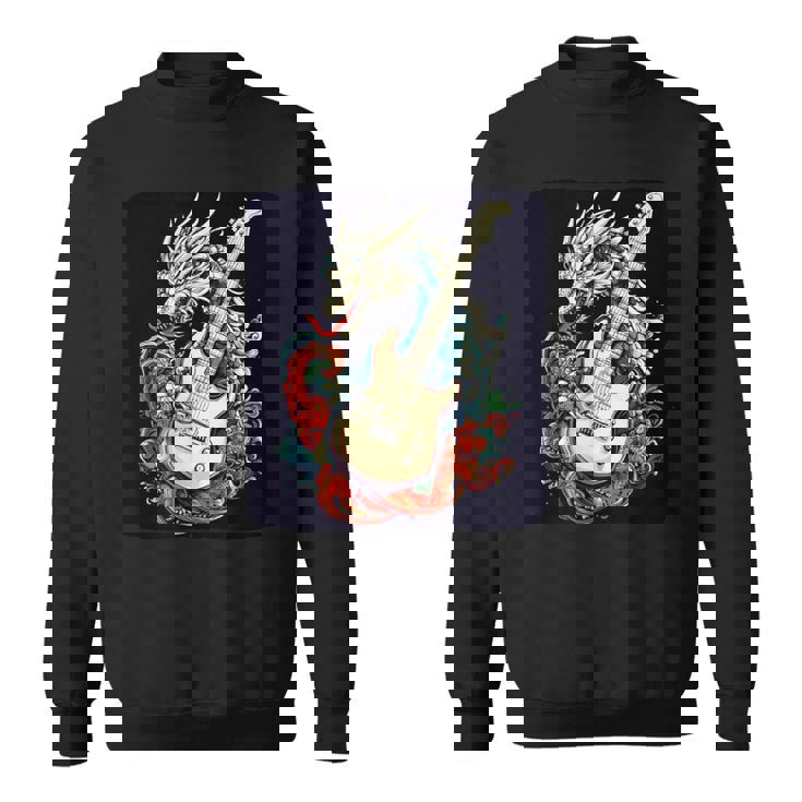 このドラゴンギターステートメントでステージをライトアップ。 スウェットシャツ