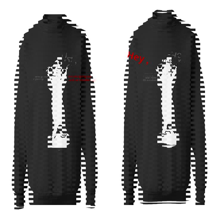 しろくま 北極クマ くま 流氷 動物 エコバック オリジナルデザイン 手描き イラスト ロゴプリント かわいい おもしろ スウェットシャツ