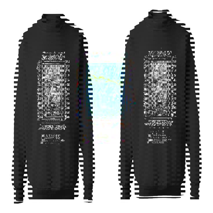 じっと雨宿り 猫 雨 スウェットシャツ