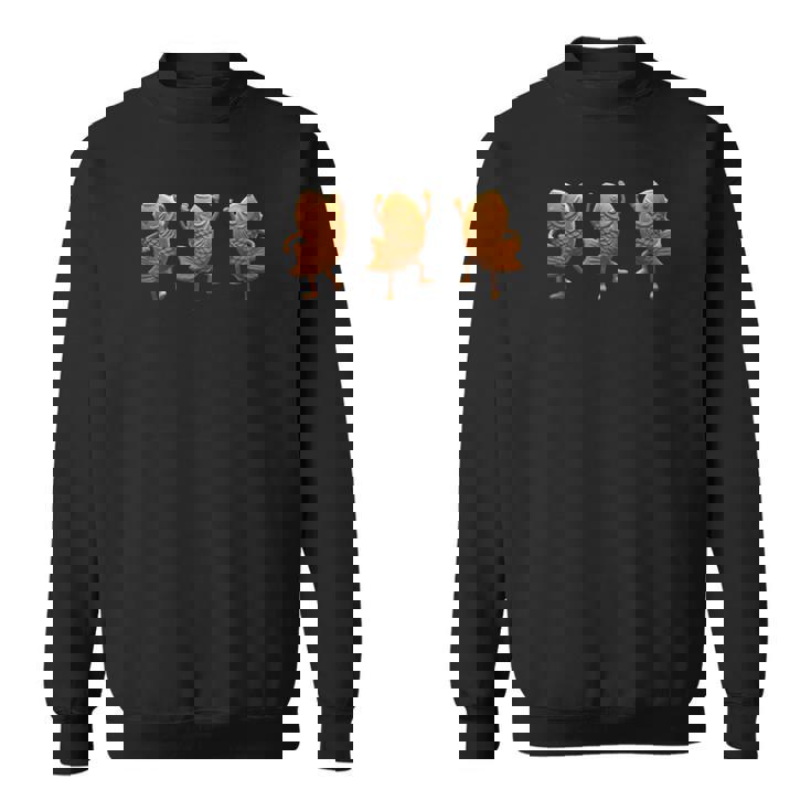 たい焼き ダンス 日本のスイーツ 面白いデザイン スウェットシャツ