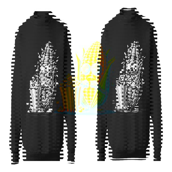 とうもろこしとポップコーンのキャラクター スウェットシャツ