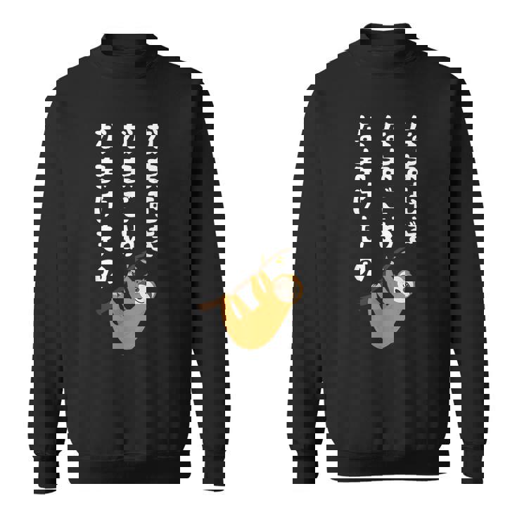 なまむぎなまごめなまけもの 早口言葉 ナマケモノ 面白い 可愛い なまけもの 動物好き スウェットシャツ