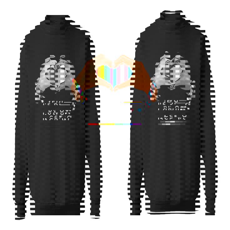 なるほど、愛してる、受け入れるよ、Lgbtqの味方プライド スウェットシャツ