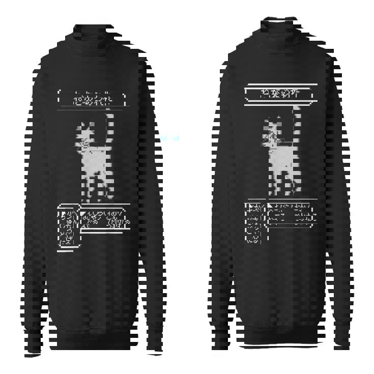 ねこがあらわれた！ 猫好き ゲーム好き ネコ飼い ネコママ 猫ママ ネコパパ 猫パパ Rpg ゲーム 猫 ねこ ネコ スウェットシャツ