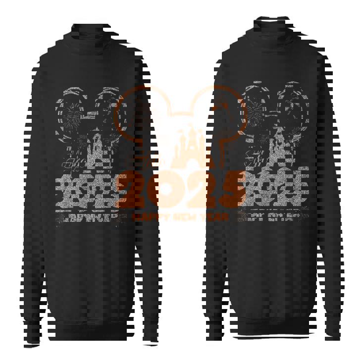 ねずみ 2025 新年あけましておめでとうございます 花火パーティー 2025 ファミリー スウェットシャツ