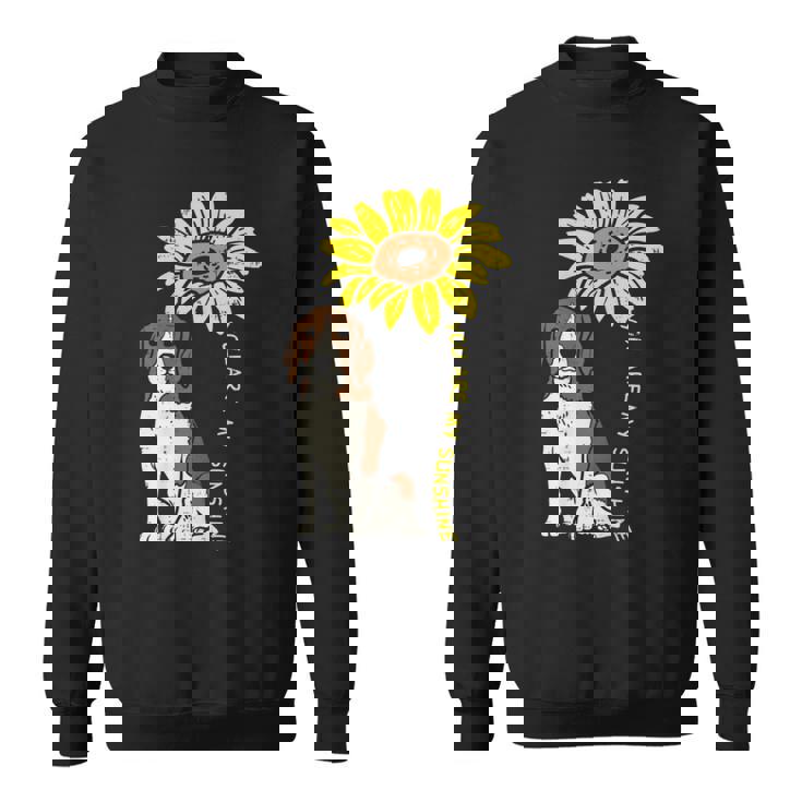 ひまわり サンシャイン ビーグル 動物 ペット ハウンド 犬 恋人 ギフト スウェットシャツ