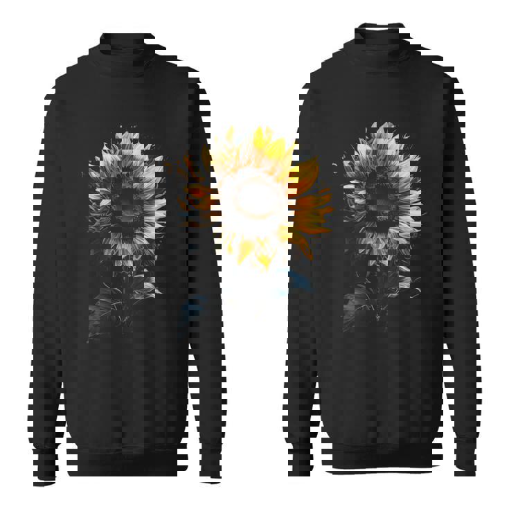 ひまわり ボタニカル 自然 アート フラワーガーデン ギフト スウェットシャツ