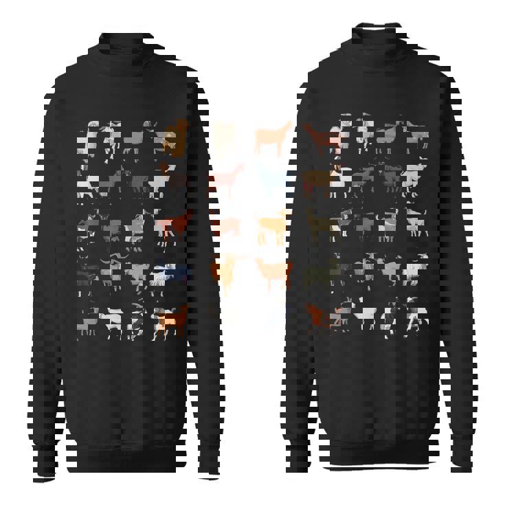 ふれあい動物園 たくさんのヤギ スウェットシャツ