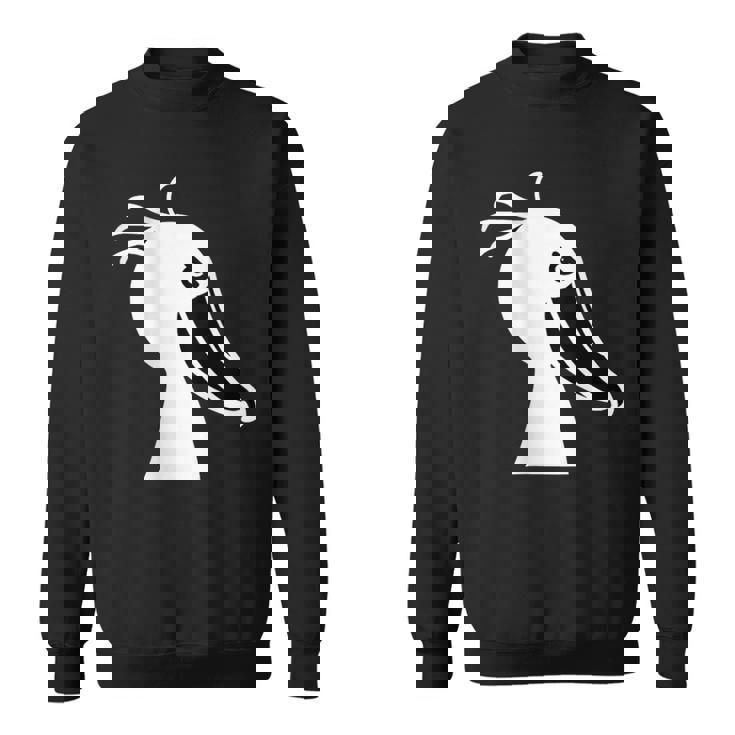 みんな大好きハシビロコウ 動かない鳥 はしび郎クラブ オリジナルデザイン イラスト おもしろ モノクロ スウェットシャツ