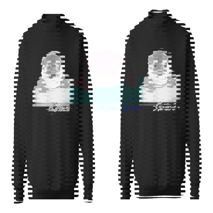 ゆるカワウソさん あそぶ？【 No2 】コツメカワウソ スウェットシャツ