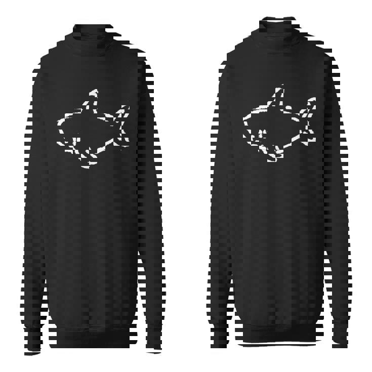 わりとシンプルなサメ スウェットシャツ