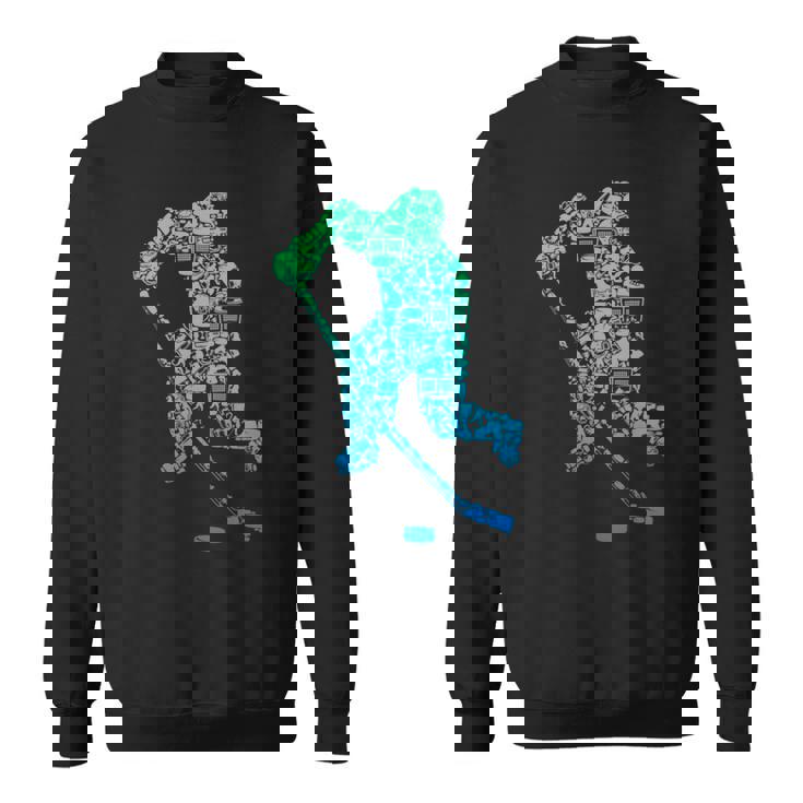 アイスホッケー選手ユースメンズキッズボーイズ 長袖tシャツ スウェットシャツ