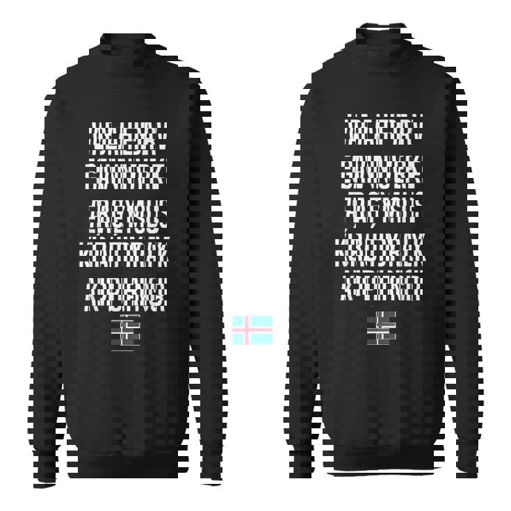 アイスランド語で一番長い単語 アイスランド スウェットシャツ