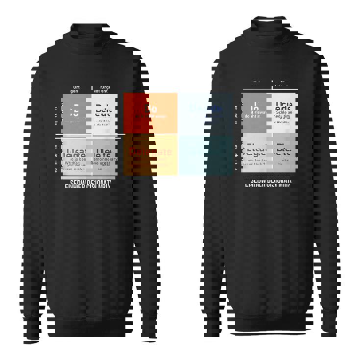 アイゼンハワー意思決定マトリックスのイラスト スウェットシャツ