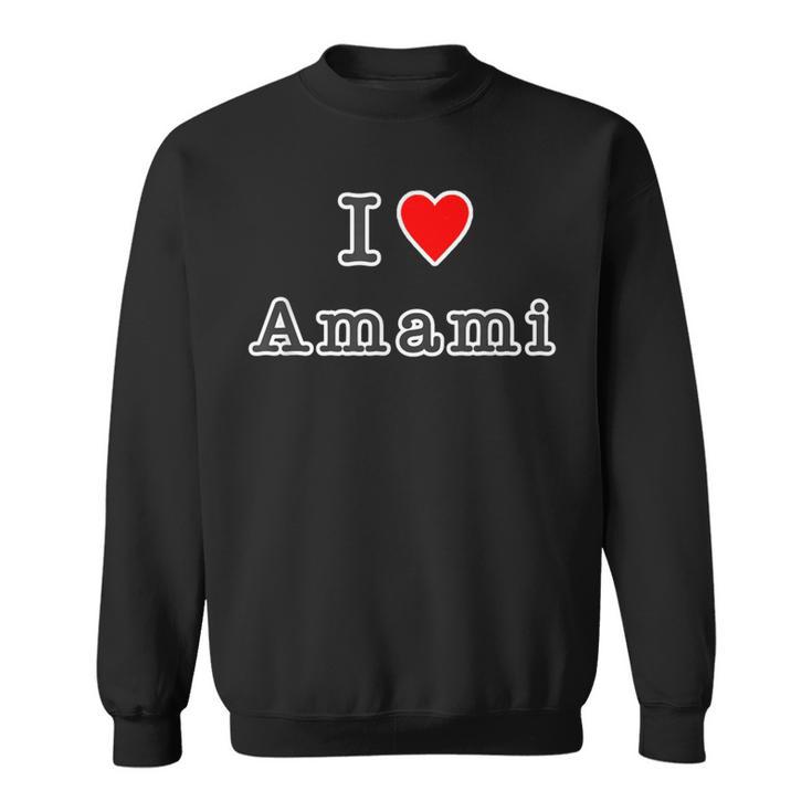 アイラブ・Amami 奄美大島（I Love ハート）【47都道府県】Jimo-T ジモティ お土産 面白い スウェットシャツ