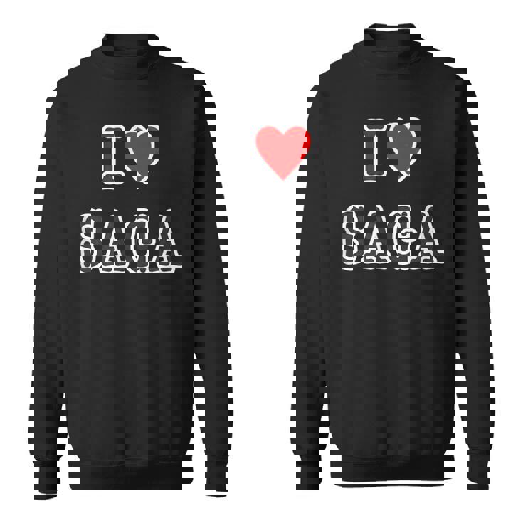 アイラブ・Saga 佐賀（I Love ハート）【47都道府県】ジモt ティ 地元 旅行 グッズ お土産 面白 スウェットシャツ