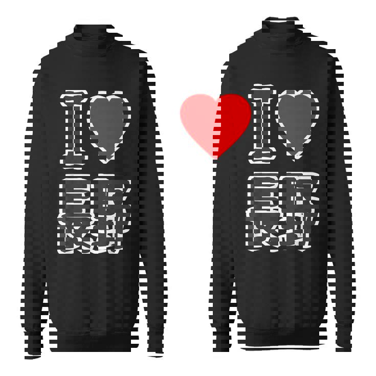 アイラブ・長野（I Love ハート）Big 大きな文字 ハート【47都道府県】ジモtティ 旅行お土産 面白 スウェットシャツ