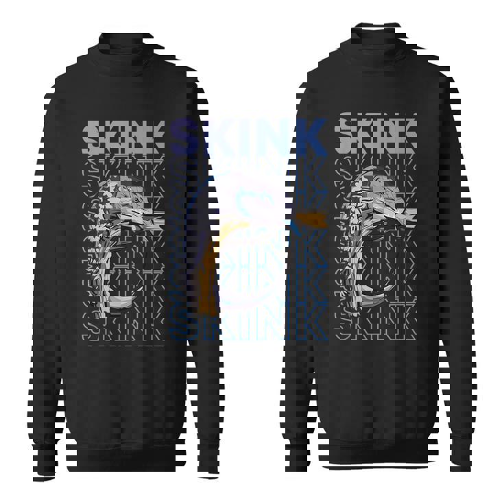 アオジタトカゲ 80 年代スタイルの爬虫類飼育者 トカゲの飼い主 スウェットシャツ