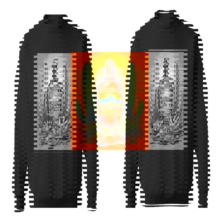 アガベ植物 テキーラボトル メキシカン メズカル アルコール ドリンク スウェットシャツ