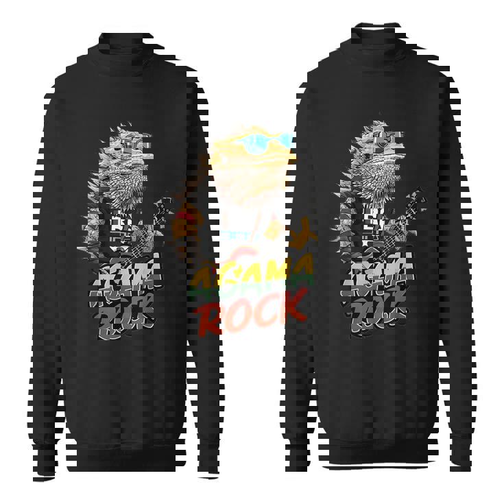アガマ ロック、フトアゴヒゲトカゲ ロッカー、ギター Pogonaitticeps スウェットシャツ