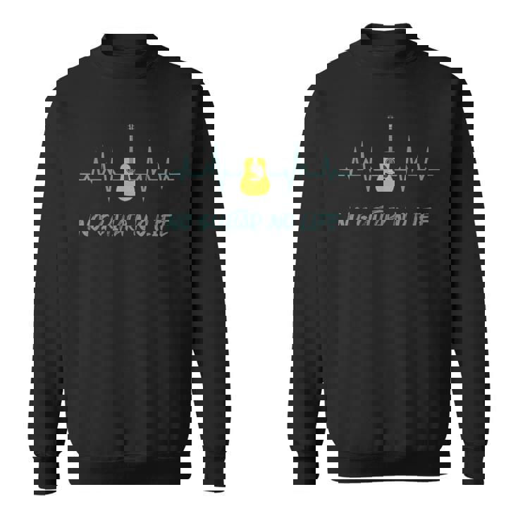 アコースティックギター No Guitar No Life ファニーギタリストミュージシャン スウェットシャツ