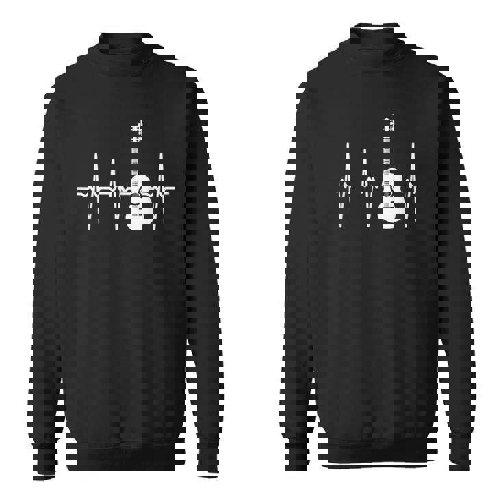 アコースティック・ギター・ハートビート ギター・ミュージシャン スウェットシャツ