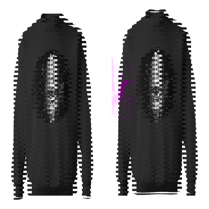アセクシャルpride手と目と神秘的な象徴アート スウェットシャツ
