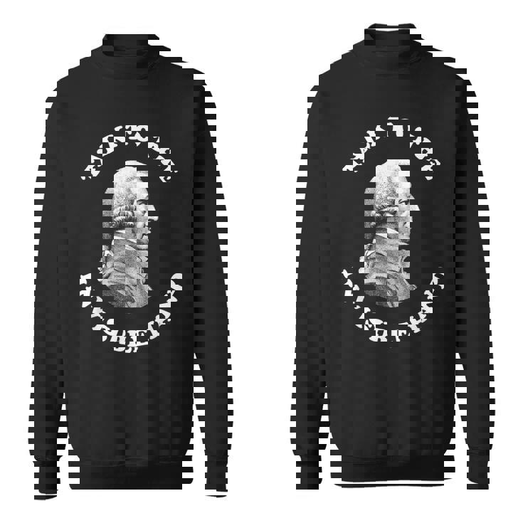 アダム・スミスが見えざる手経済学の教師と話す スウェットシャツ