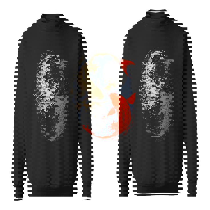 アニメ 日本の鯉 魚 陰陽 アート スウェットシャツ