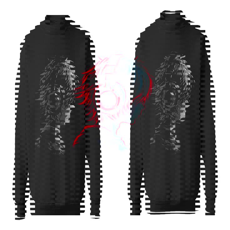 アニメ 漫画 グラフィック ヘッドフォン アートワークアニメ スウェットシャツ