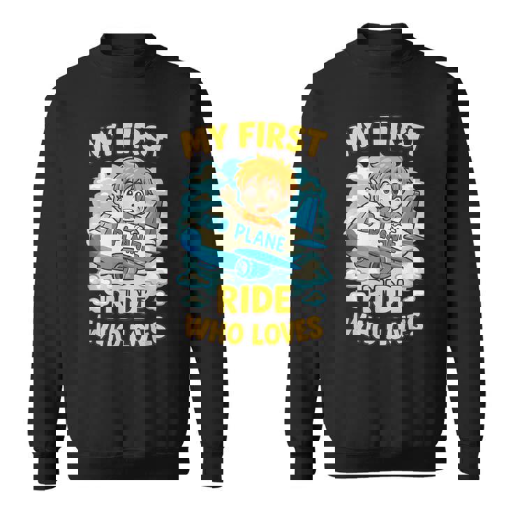 アニメ 飛行機 ライド ファーストクラスの乗客向け スウェットシャツ