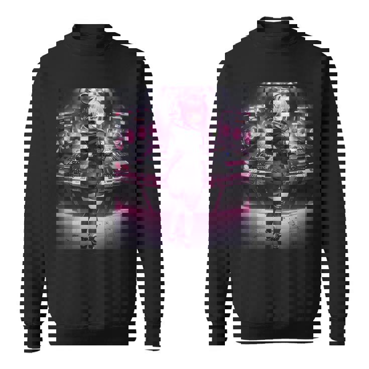 アニメ・漫画風 カワイイdj ワイフガール 日本文化 スウェットシャツ