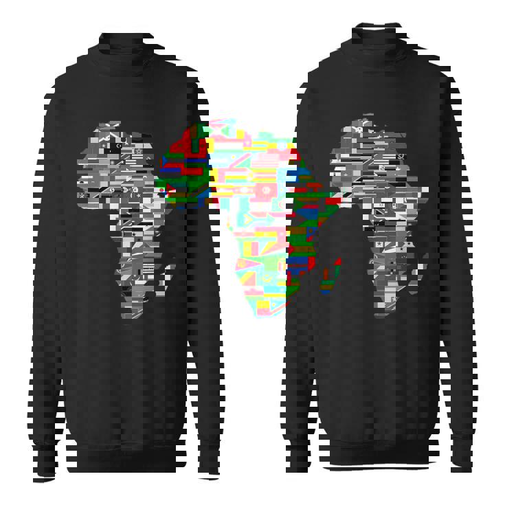 アフリカの地図-アフリカの国の旗の贈り物が付いているアフリカの地図 スウェットシャツ