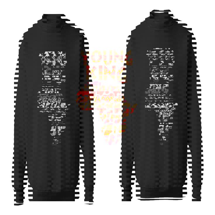 アフリカの王 アート ケンテ 布 アフリカ ガーナ キッズ 面白い アフリカ スウェットシャツ