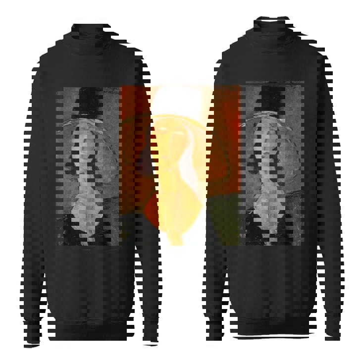 アメデオ モディリアーニのジャンヌ・ヘブターヌ 大きな帽子 スウェットシャツ