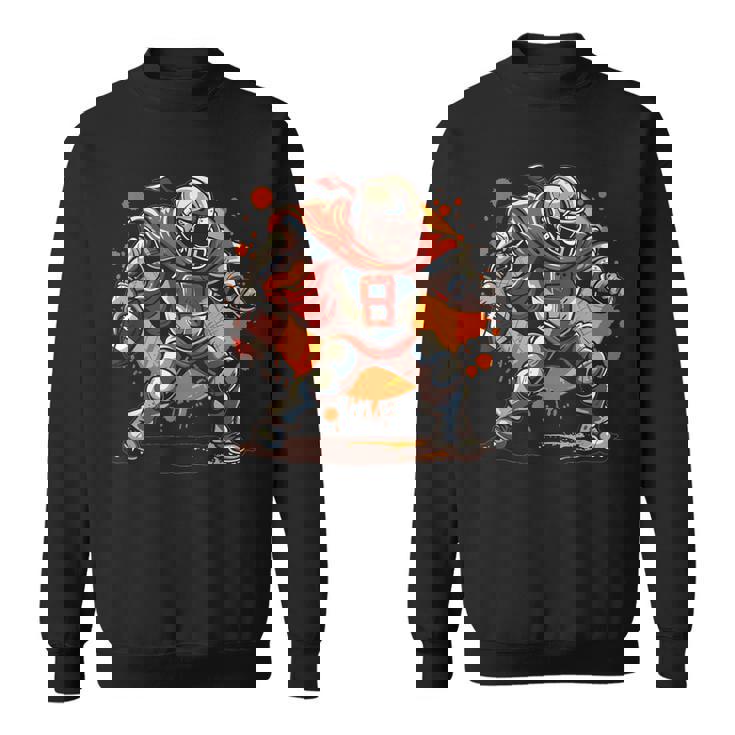 アメリカンフットボールのコスチュームを着たストロングナイト。 スウェットシャツ