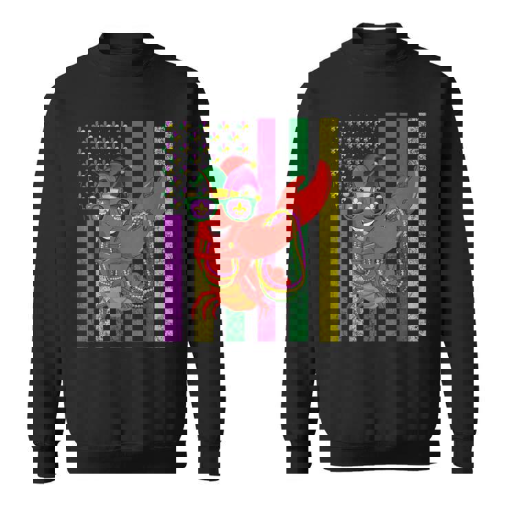 アメリカ国旗 マルディグラ ザリガニ ダビング スウェットシャツ