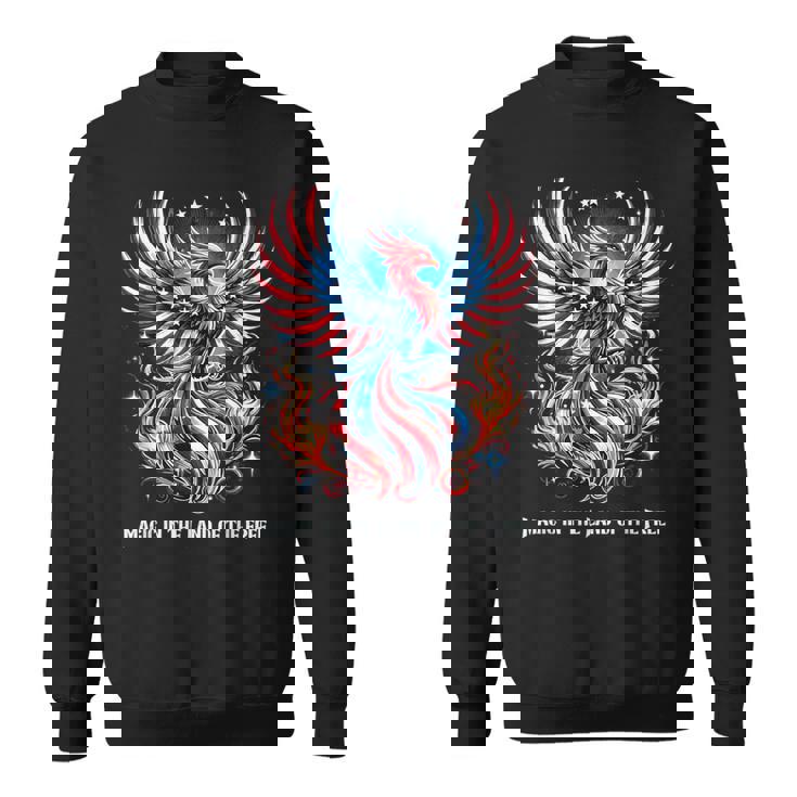 アメリカ神話 伝説のクリーチャー アメリカンフェニックス 自由の鳥 復活 火の鳥 スウェットシャツ