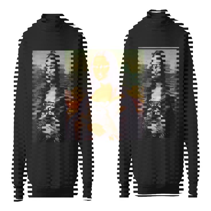 アライグマとモナリザ スウェットシャツ