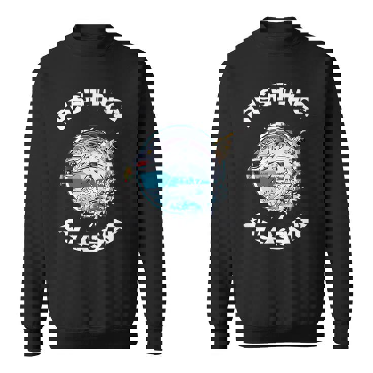 アラスカの魚アラスカの野生の鮭のお土産釣りアラスカ スウェットシャツ