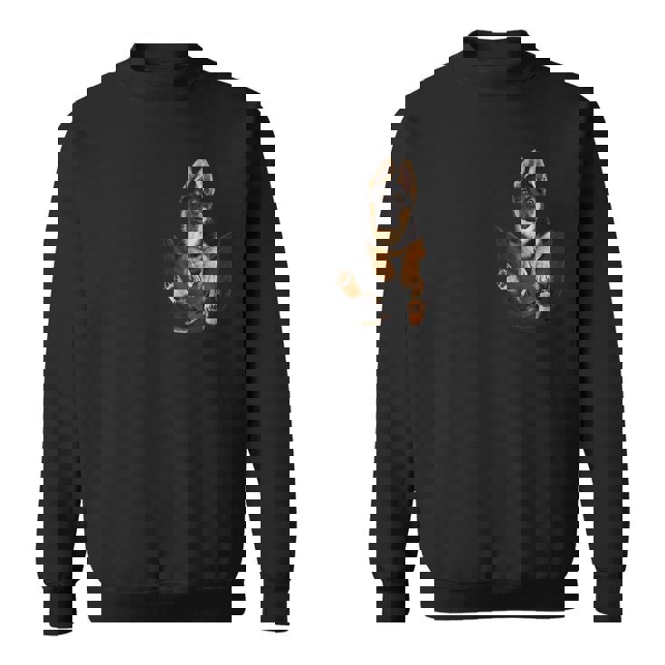 アルザス愛好家のためのポケットに入った面白いジャーマンシェパード スウェットシャツ