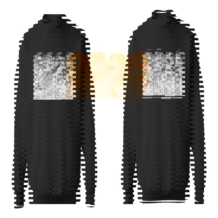 アルフォンス・マリア・ミュシャの季節 スウェットシャツ