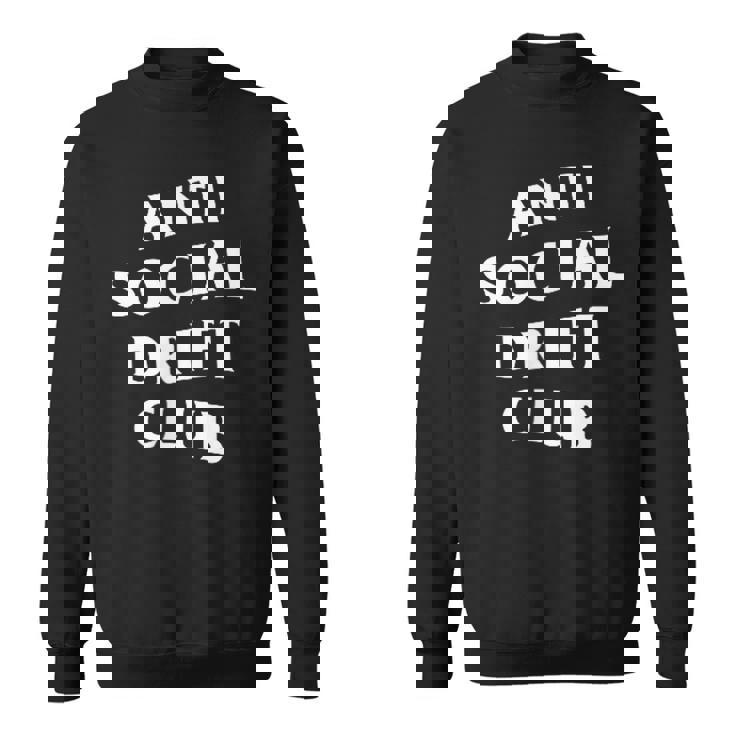 アンチソーシャルドリフトクラブホワイトロゴフロントバック スウェットシャツ