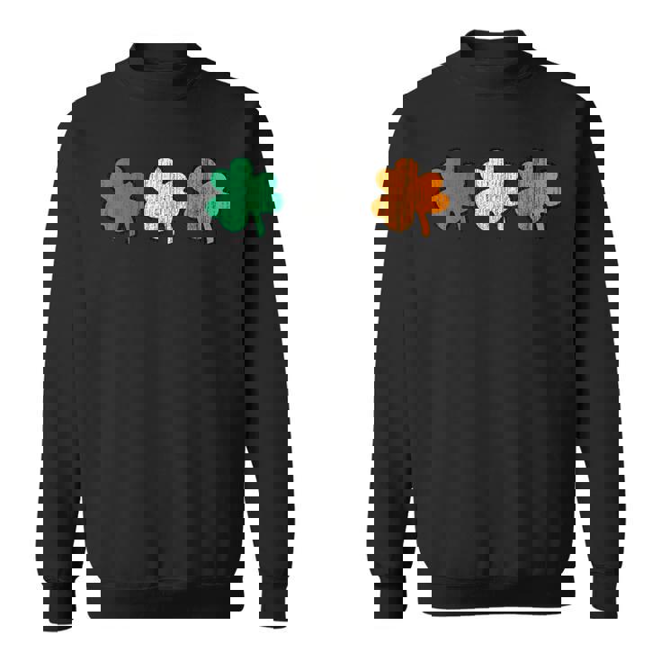 アンティーク調 シャムロック レトロスタイル アイリッシュ 三つ葉 クローバー かわいい スウェットシャツ