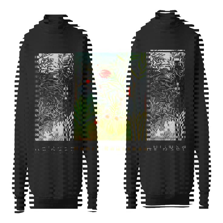 アンリ・ルソー 森の中の猿とオウム スウェットシャツ