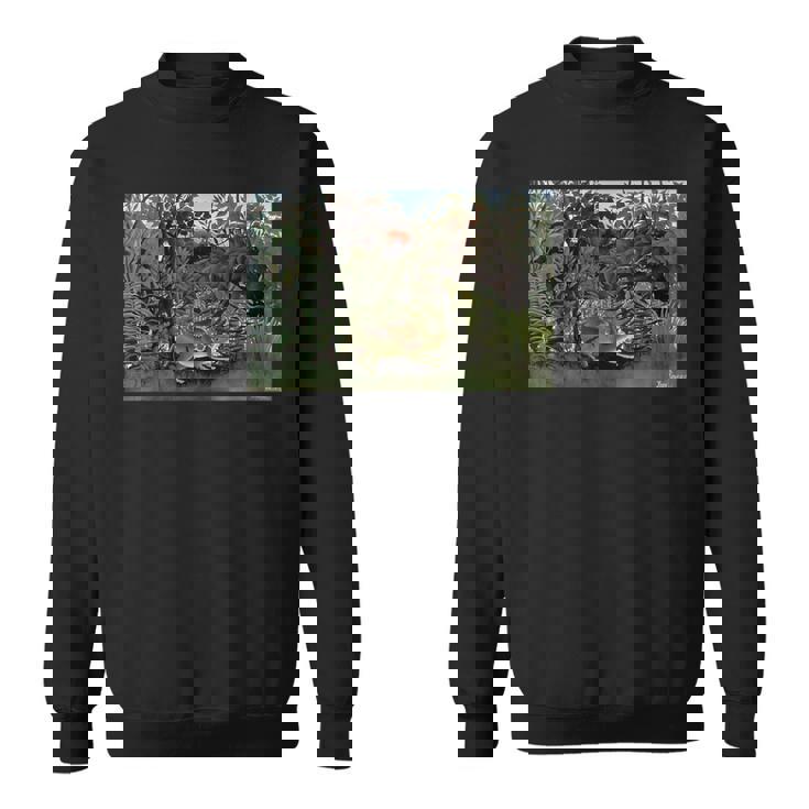 アンリ・ルソー作 空腹のライオンとアンテロープ 1905 スウェットシャツ