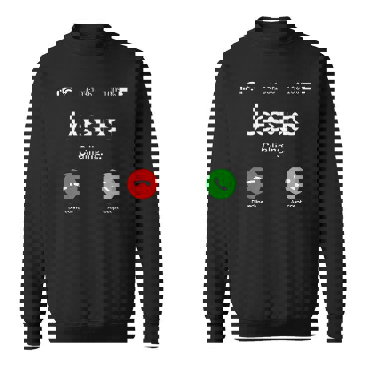 イエスは天国から呼びかけている-クリスチャンリビング スウェットシャツ