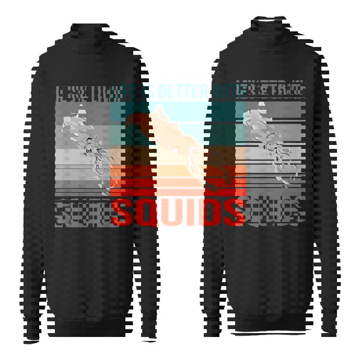 イカ ライフ・イズ・ベター 烏賊 イカ スウェットシャツ