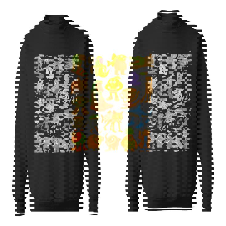 イタリア ブレイン ロート ミーム タイプ コレクション クレヨン キッズ 手描き スウェットシャツ