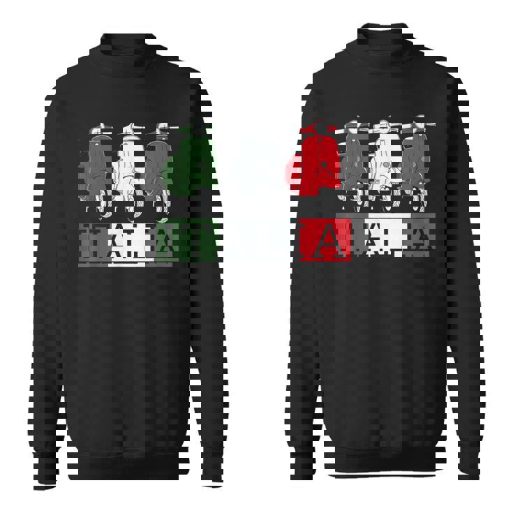 イタリア イタリア 国旗 スクーター ベスパ 原付ライダー お土産 ギフト スウェットシャツ